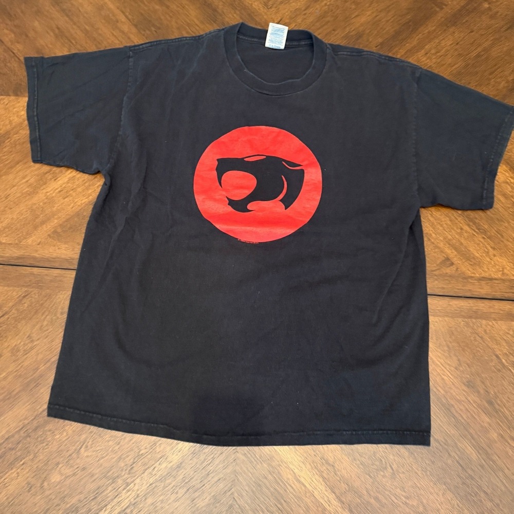 Vintage Thundercats Logo Graphic T-Shirt Mens XL Black Delta Pro Weight Retro